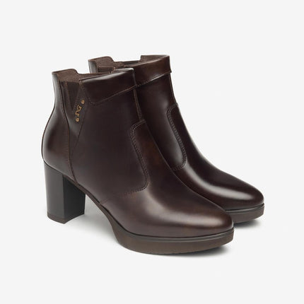 Nero Giardini Stivaletti Tronchetti Donna in Pelle Testa di Moro - MARIO SPATARELLA