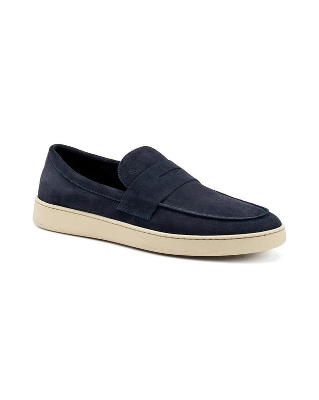 Frau Mocassino Barca Uomo in Camoscio Blu 24B4 BLU Frau 