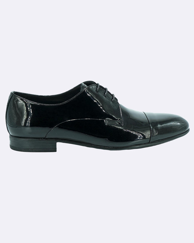 Stingata Cerimonia Derby Vernice Nero Elegante Sposo ELITE 3 VERNICE NERO Rogal's 