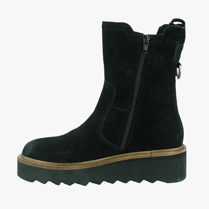 Stivaletti Donna in Camoscio Nero con Zeppa JANE CHELSEA BLACK Wrangler 
