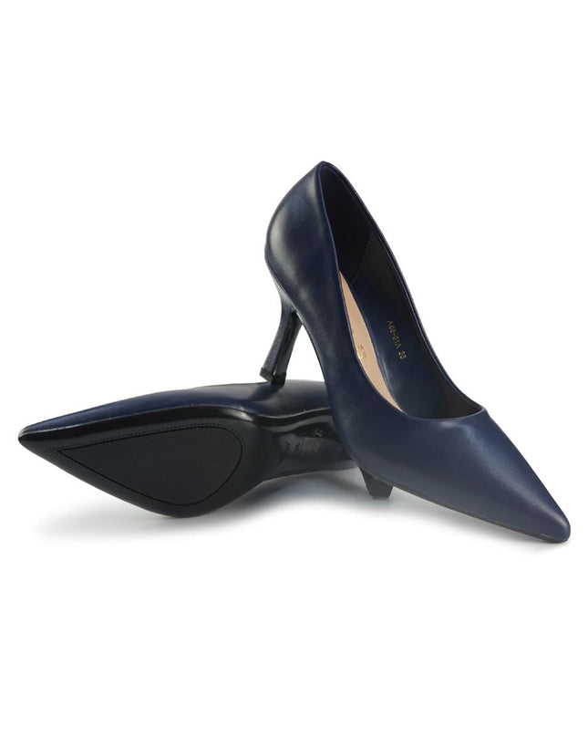 Francesco Milano Decollete a Punta in Pelle Blu A08-01A BLUE Francesco Milano 