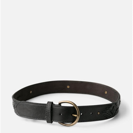 Biba Cintura Donna Pelle Nero con Infilature - MARIO SPATARELLA