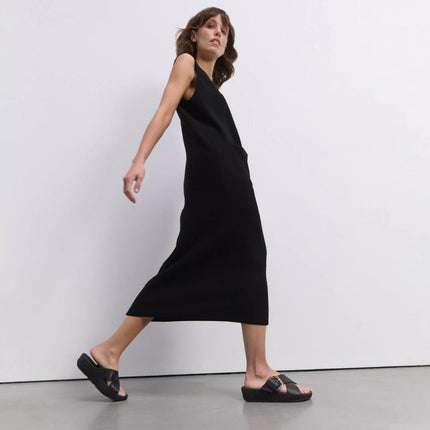 FitFlop Sandali Donna in Pelle Nero con Fibbia Maculata JE8-090 LULU ALL BLACK FitFlop 