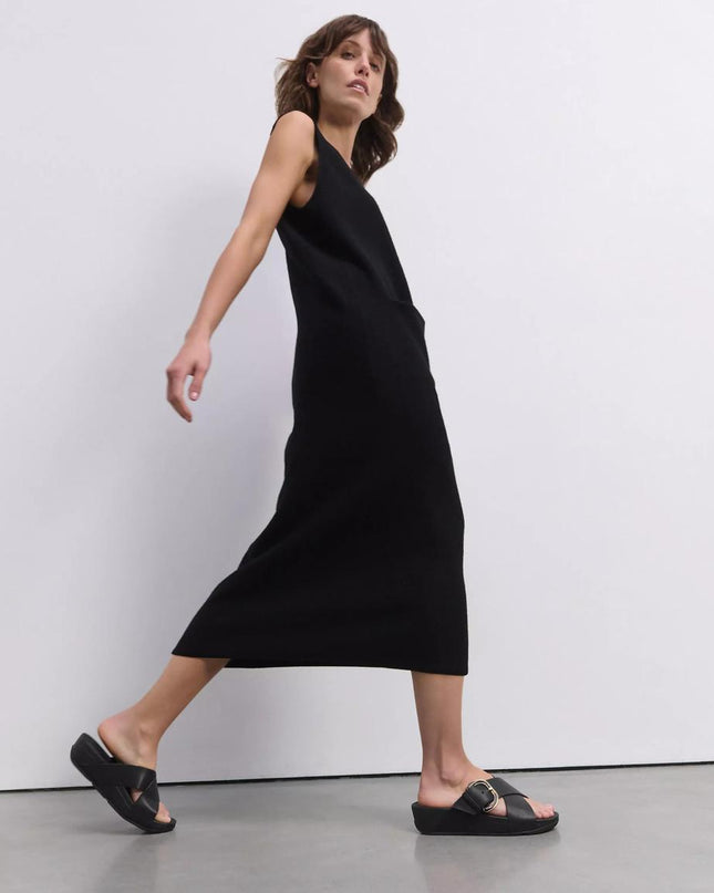 FitFlop Sandali Donna in Pelle Nero con Fibbia Maculata JE8-090 LULU ALL BLACK FitFlop 