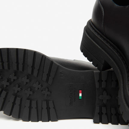 Nero Giardini Pump Chunky in Pelle Nero - MARIO SPATARELLA