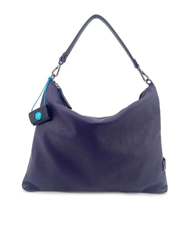 Gabs Borsa a Spalla Trasformabile in Pelle Purple Blu con Tracolla - MARIO SPATARELLA