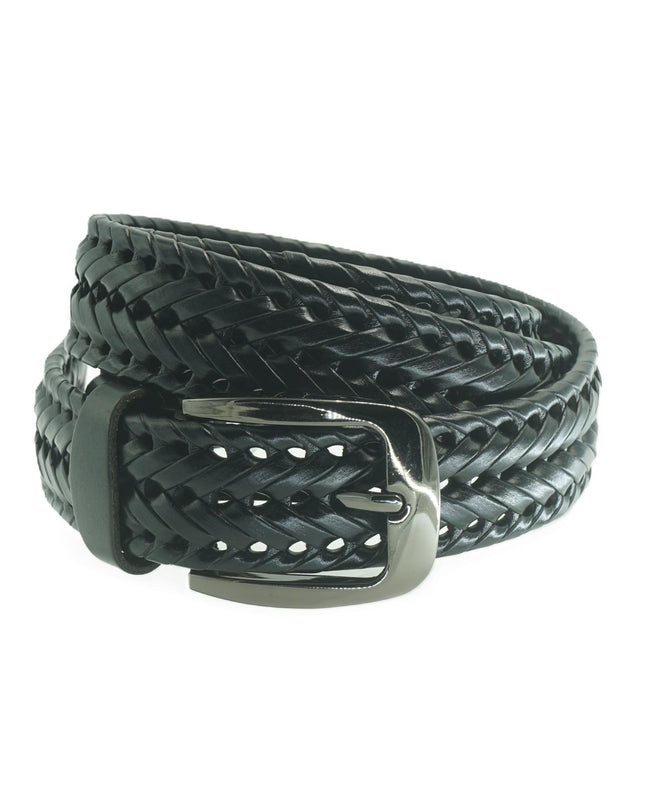 Cintura intrecciata in Pelle Nera INTRECCIO BLACK New Belt 