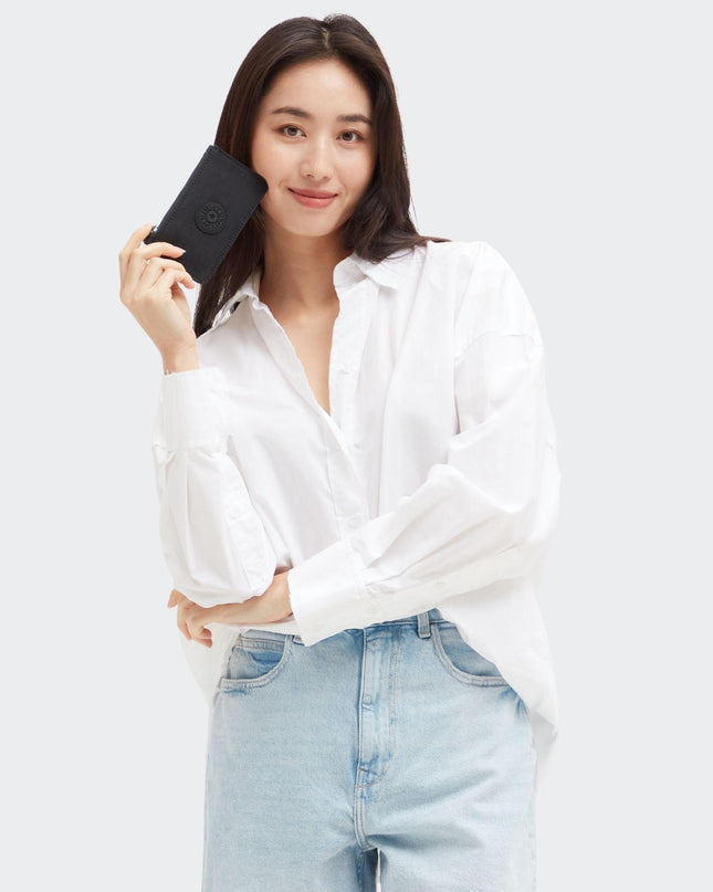 Portacarte con Zip in Tessuto Nero - MARIO SPATARELLA