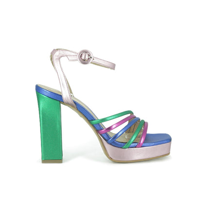 Sandali Donna Multicolor Tacco Alto 675 MULTICOLOR Tsakiris Mallas 