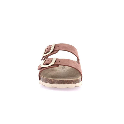 Grunland Sandali Donna Plantare Sughero Doppia Fibbia in Camoscio Rosa CB0003 SARA ROSA ANTICO Grunland 