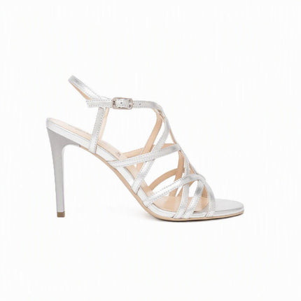 Nero Giardini Sandali Donna con Tacco Alto Stiletto in Pelle Argento E615621DE ARGENTO 700 Nero Giardini 