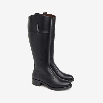 Stivali Donna Tacco Basso Pelle Nero I411800D NERO 100 Nero Giardini 