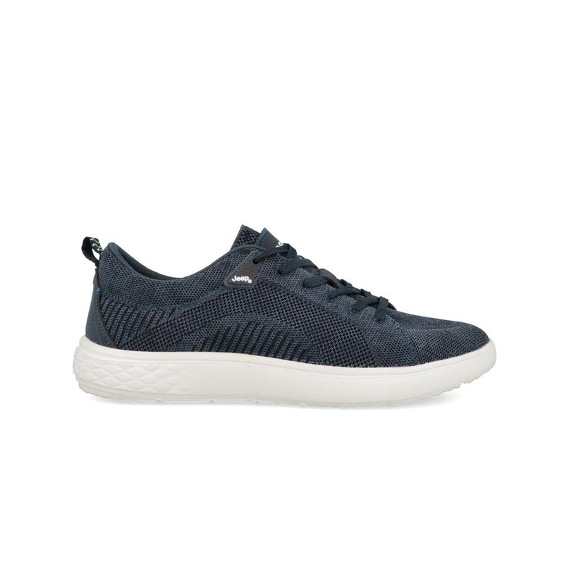 Jeep Sneakers Uomo Bassa in Tessuto Blu KOBI DERBY NAVY Jeep Footwear 