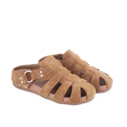 Exe Sandalo Sabot Donna in Camoscio Taupe - MARIO SPATARELLA