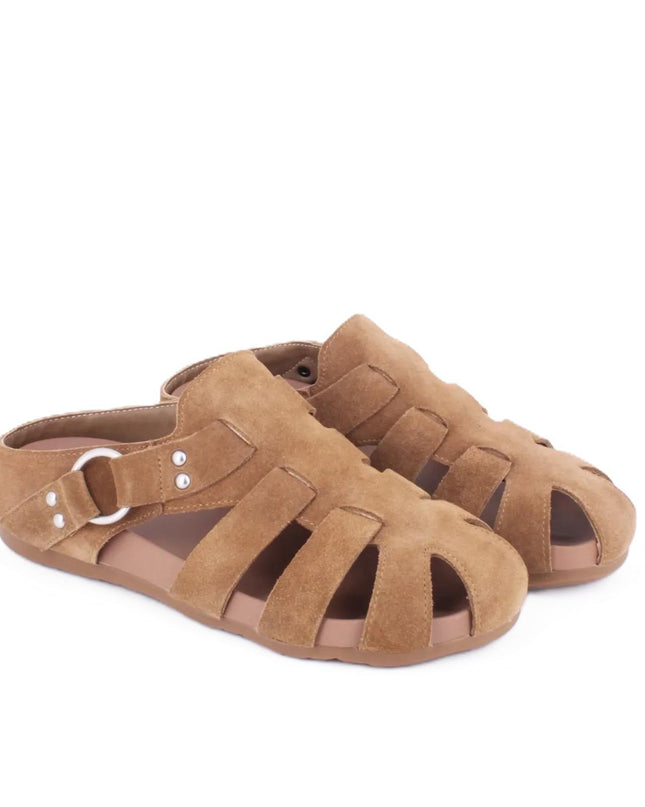 Exe Sandalo Sabot Donna in Camoscio Taupe - MARIO SPATARELLA