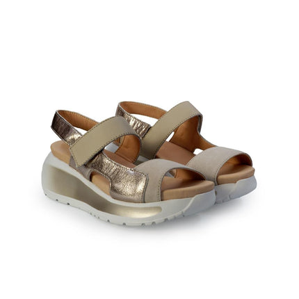 Callaghan Sandali Donna con Velcro in Camoscio Avorio - MARIO SPATARELLA