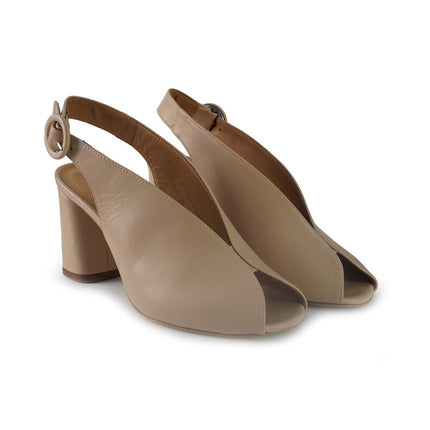 Gianmarco Sorelli Sandali Chanel con Tacco Alto in Pele Nude 1923 IDA Gianmarco Sorelli 