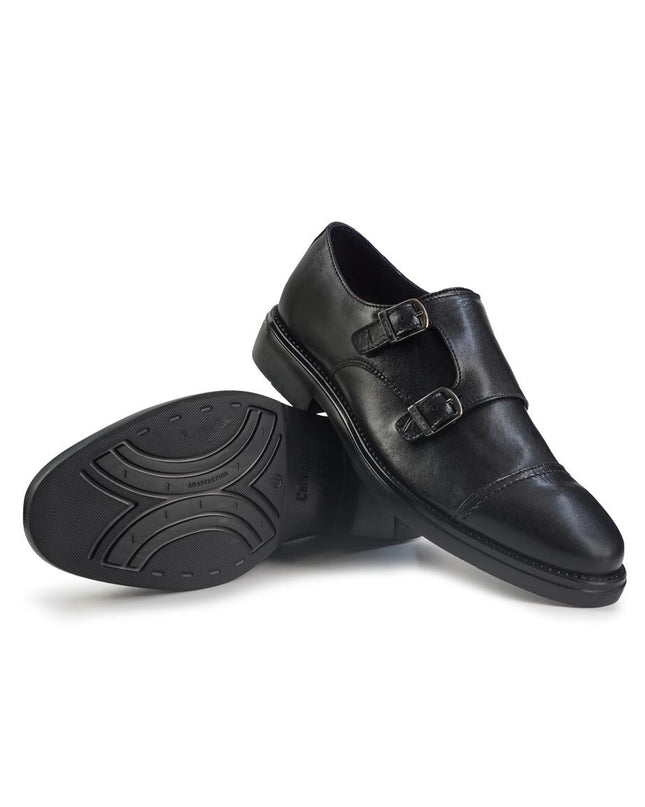 Callaghan Mocassini Uomo Doppia Fibbia in Pelle Nero 59804 CLASSI BLACK Callaghan 