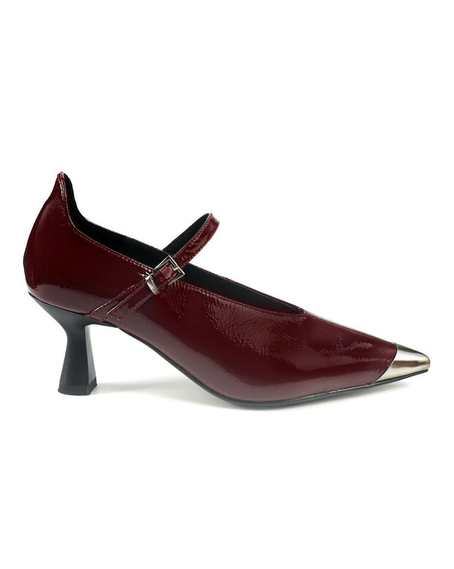 Decollete con Cinturino Bruno Premi a Punta in Vernice Bordo BM0402 OLI VET BURGUNDY Bruno Premi 