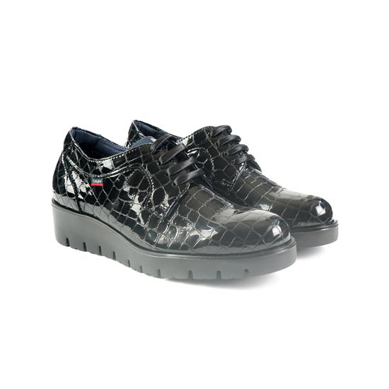 Stringate Donna Zeppa Vernice Cocco Nero 89844 HAMAN COCCO BLACK Callaghan 