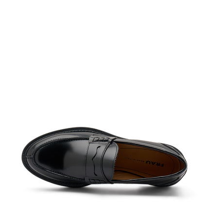 Mocassini Frau Donna College in Pelle Nero 95U0 BRUSH BLACK Frau 