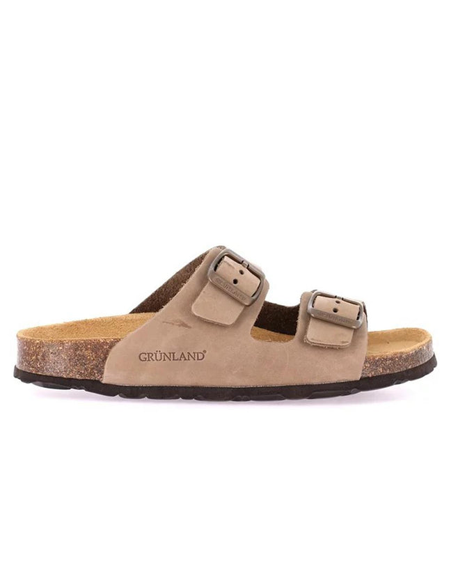 Grunland Sandali Donna Plantare Sughero Doppia Fibbia Camoscio Kaki CB0003 SARA KAKI Grunland 