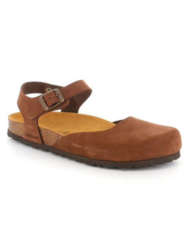 Grunland Sandali Sughero Pelle Nabuk Marrone - MARIO SPATARELLA