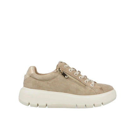 Impronte Sneakers Donna con Lacci e Zip in Camoscio Sabbia VENIER ZIP D SEUDE SAND Impronte 