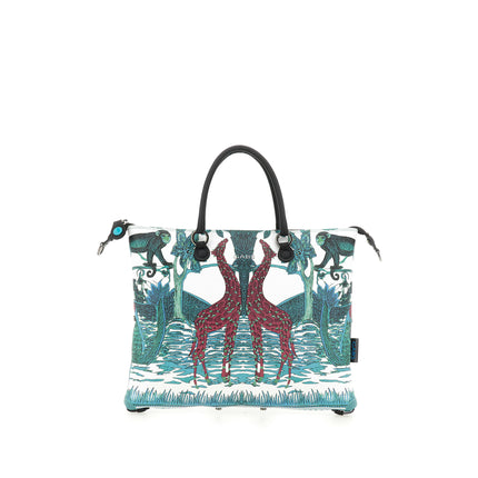 Gabs Borsa Convertibile e Trasformabile con Tracolla in Pelle Fantasia Jungle Tanzania G3 PLUS TG M JUNGLE TANZANIA Gabs 