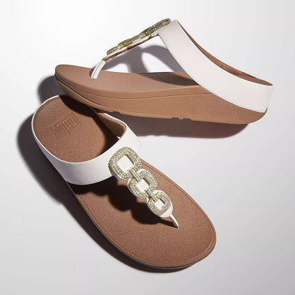 FitFlop Sandali Donna Infradito Bianco con Strass HX2-194 FINO CRYSTAL WHITE FitFlop 