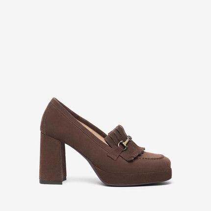 Mocassini Donna Tacco Plateau I308213D CASTAGNO 305 Nero Giardini 