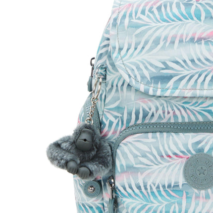 Kipling Zainetto Donna Stampato CITY ZIP MINI B PRT PALMTREE LEAVES Kipling 