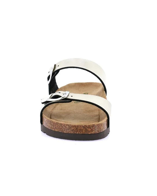 Grunland Sandali Donna Plantare Sughero Doppia Fibbia Champagne - MARIO SPATARELLA