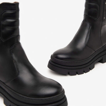 Stivaletti Biker Donna Pelle Nero I411931D NERO 100 Nero Giardini 
