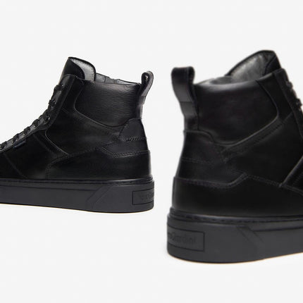 Nero Giardini Sneakers Alta Uomo in Pelle Nero - MARIO SPATARELLA
