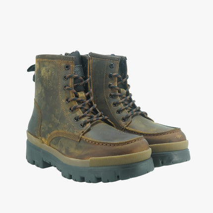 Anfibi Uomo in Pelle COMBAT MOC RUST Jeep Footwear 