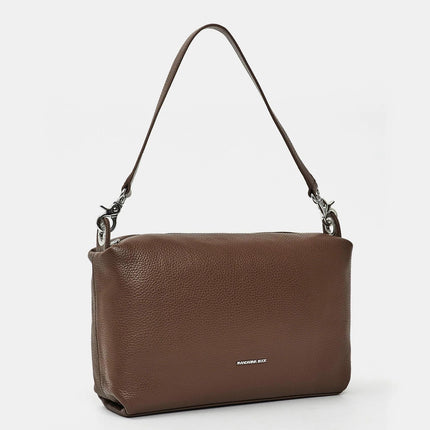 Mandarina Duck Borsa Donna a Spalla in Pelle Marrone FZTA6 MELLOW LEATHER MILK CHOCOLATE Mandarina Duck 