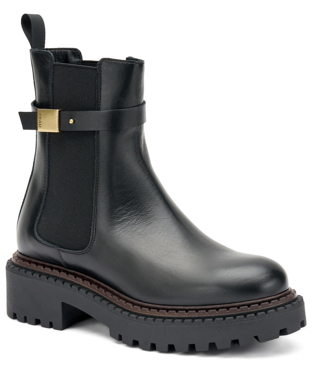 Stivaletti Frau Chelsea Donna in Pelle Nero 78L4 TRESOR BLACK Frau 