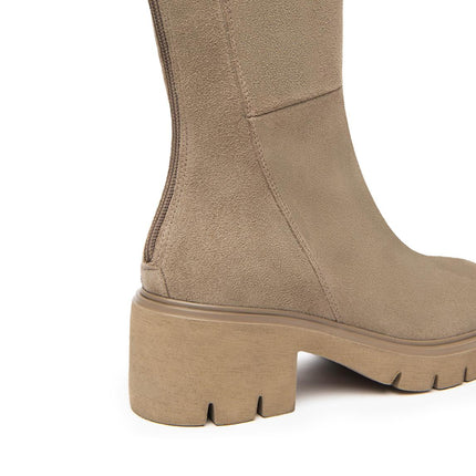 Nero Giardini Stivali Donna con Tacco in Camoscio Talpa - MARIO SPATARELLA