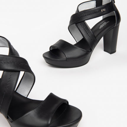 Sandali Donna in Pelle Nero E307500D NERO 100 Nero Giardini 