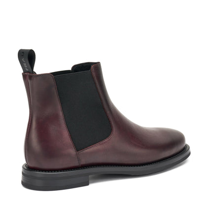 Frau Stivaletti Chelsea Donna Tacco Basso in Pelle Bordo - MARIO SPATARELLA