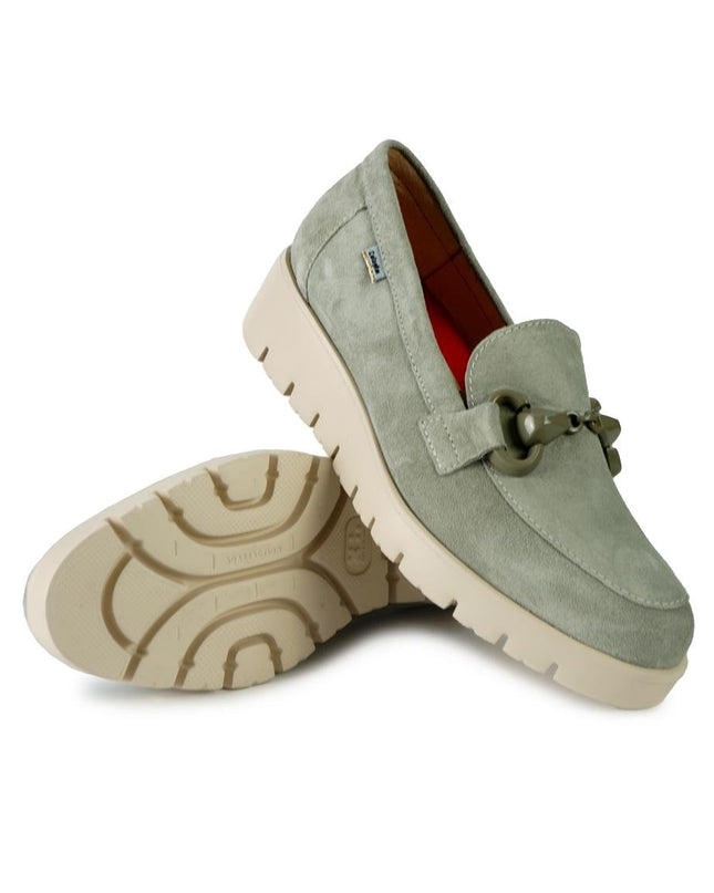 Callaghan Mocassini Donna con Zeppa in Camoscio Verde - MARIO SPATARELLA