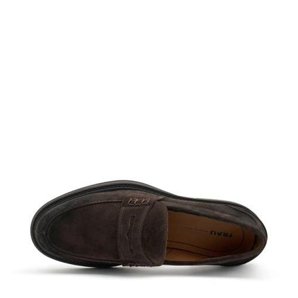 Mocassini Uomo College in Camoscio Marrone 73C8 PEPE Frau 