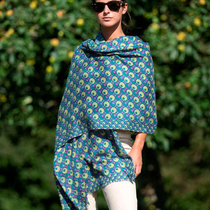 Foulard in Lana Misto Seta Verde ASW43F VERDE Colores de Otono 