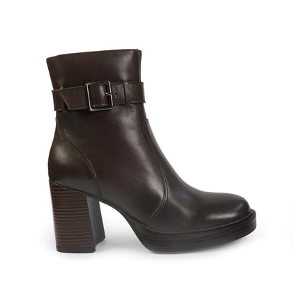 Vueva Stivaletti Donna con Tacco e Plateau in Pelle Marrone - MARIO SPATARELLA