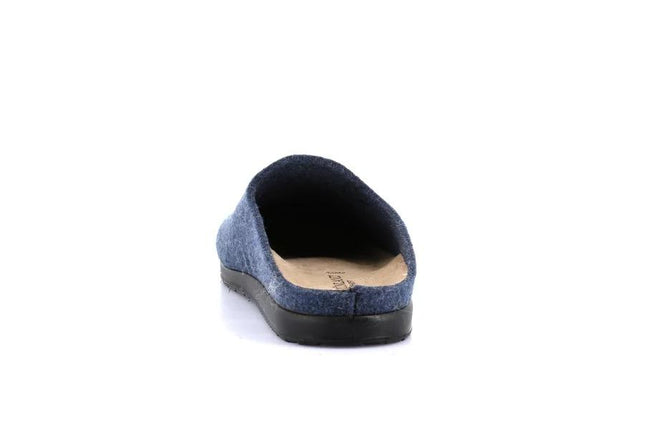 Pantofole Uomo Feltro di Lana Blu CE0251 PONE NAVY Grunland 