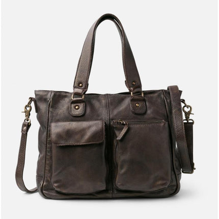 Biba Borsa Organizer con Tracolla in Pelle Marrone - MARIO SPATARELLA