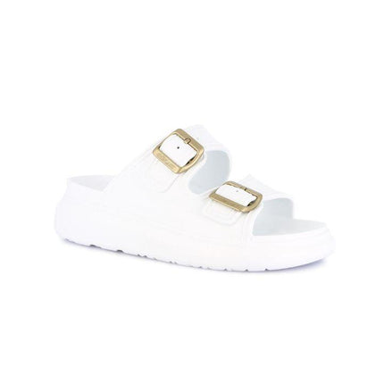 Grunland Sandali Ciabatta Platform Doppia Fibbia Donna in Gomma Bianca CI1906 DALA BIANCO Grunland 