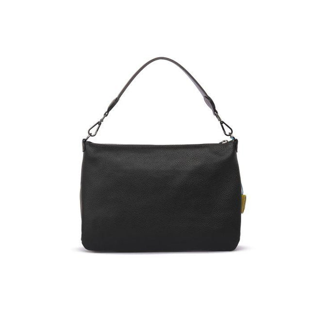 Gabs Borsa a Spalla Trasformabile in Pelle Nero con Tracolla - MARIO SPATARELLA