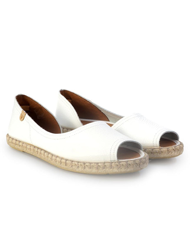 Verbenas Espadrillas Bassa da Donna in Pelle Bianca CRUZ NUCLEO WHITE Verbenas 